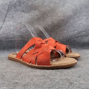 Sorel Shoes Womens 9.5 Sandal Ella Slide Lifestyle Leather Fashion Casual Orange